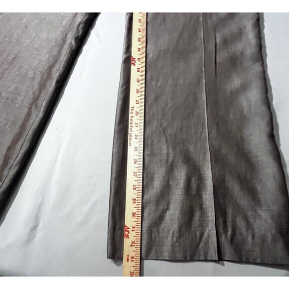 Ecetera Women’s Sharkskin Metallic Wool Mohair Blend Lined Dress Pants Sz 14 - Picture 4 of 9